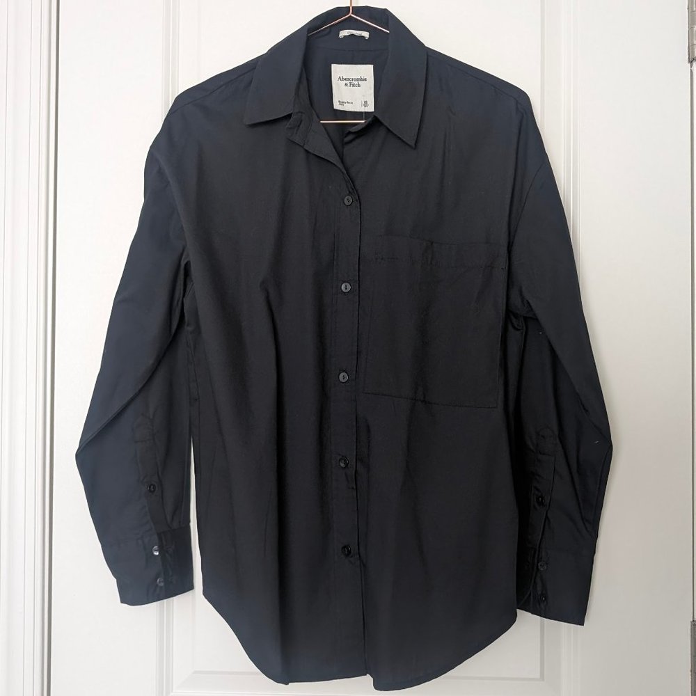 Abercrombie & Fitch Black Button Down Shirt
